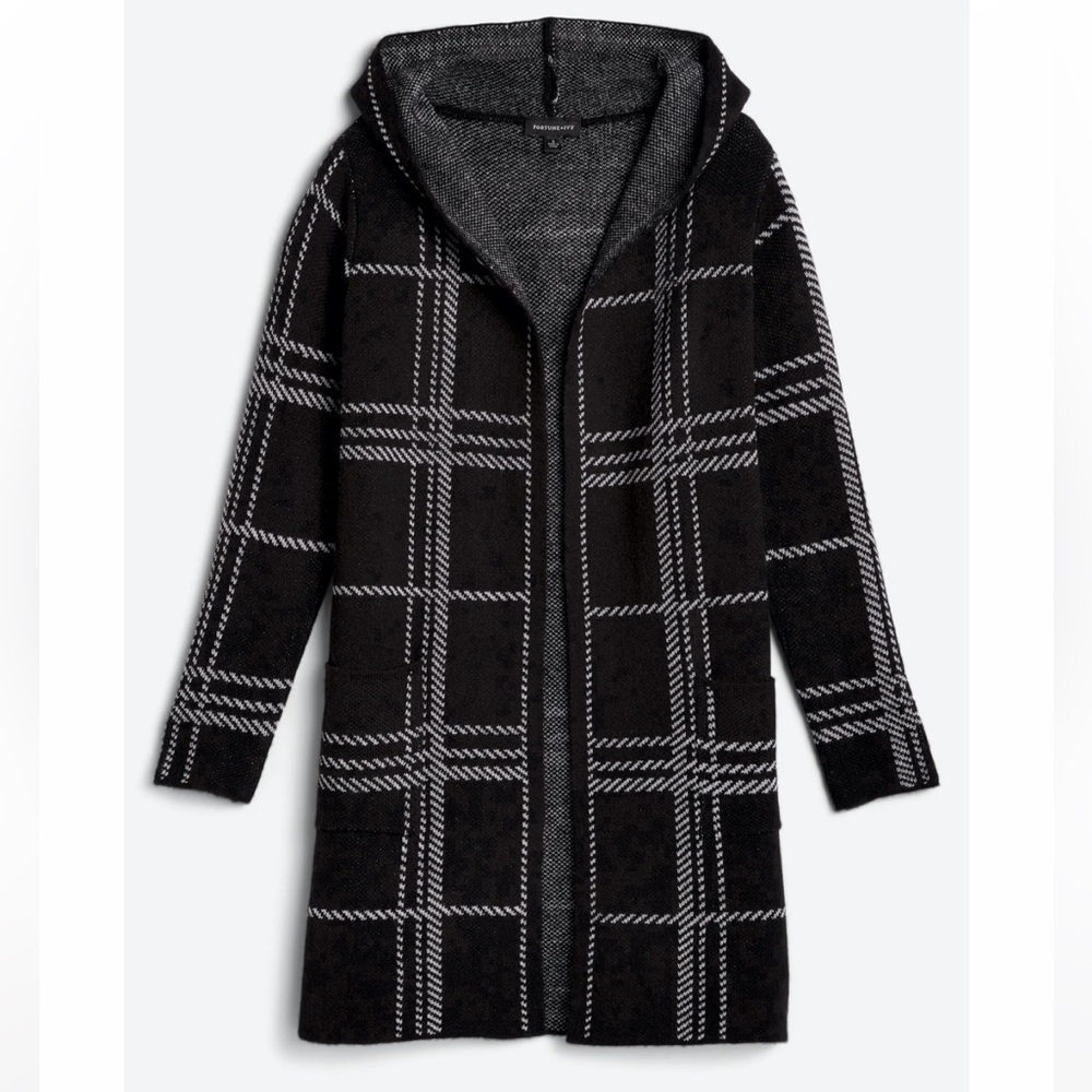 Fortune + Ivy Hooded Cardigan Coat Size Large